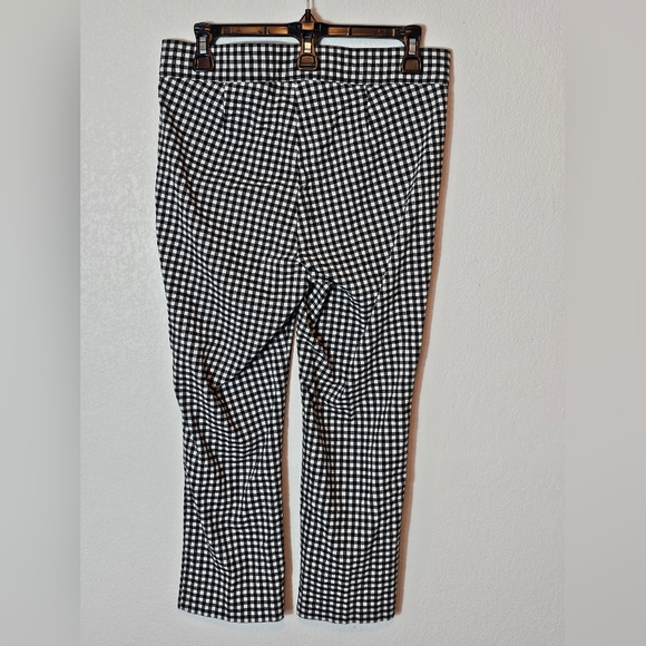 Rafaella Black and White Checkered Ankle Pants Women's Size 10 - Picture 4 of 8